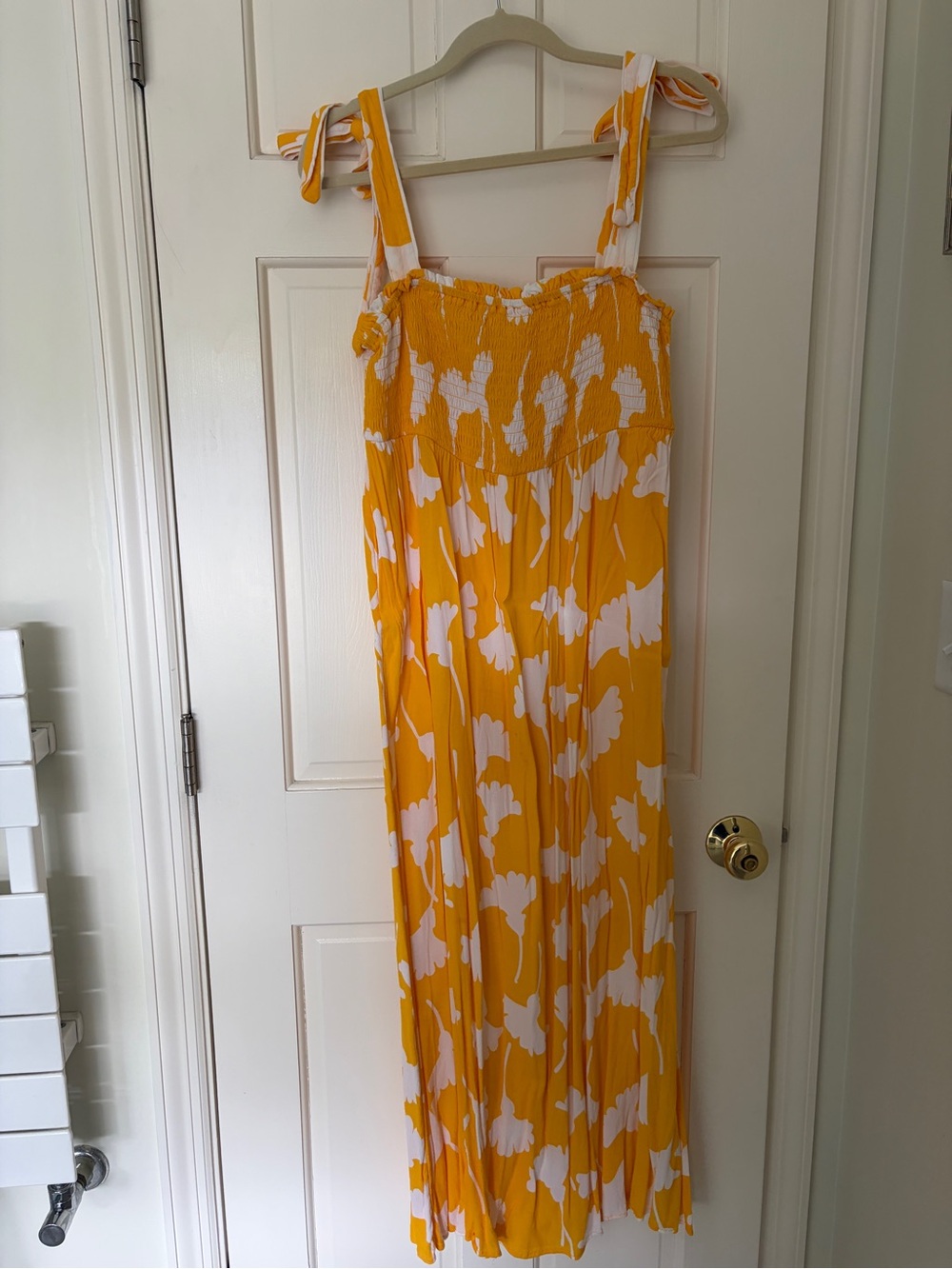 Diane Von Furstenberg Yellow and White Floral Maxi Dress